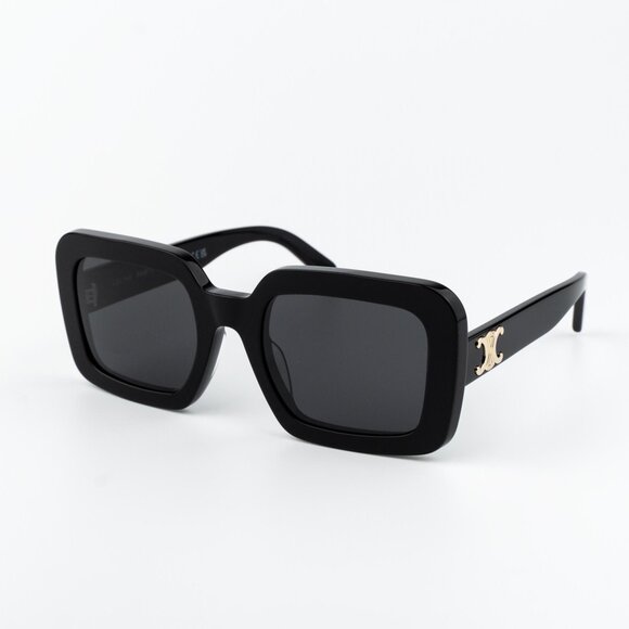 Celine TRIOMPHE Women Sunglasses Black Square CL40304U 01A NEW AUTHENTIC - Picture 3 of 13